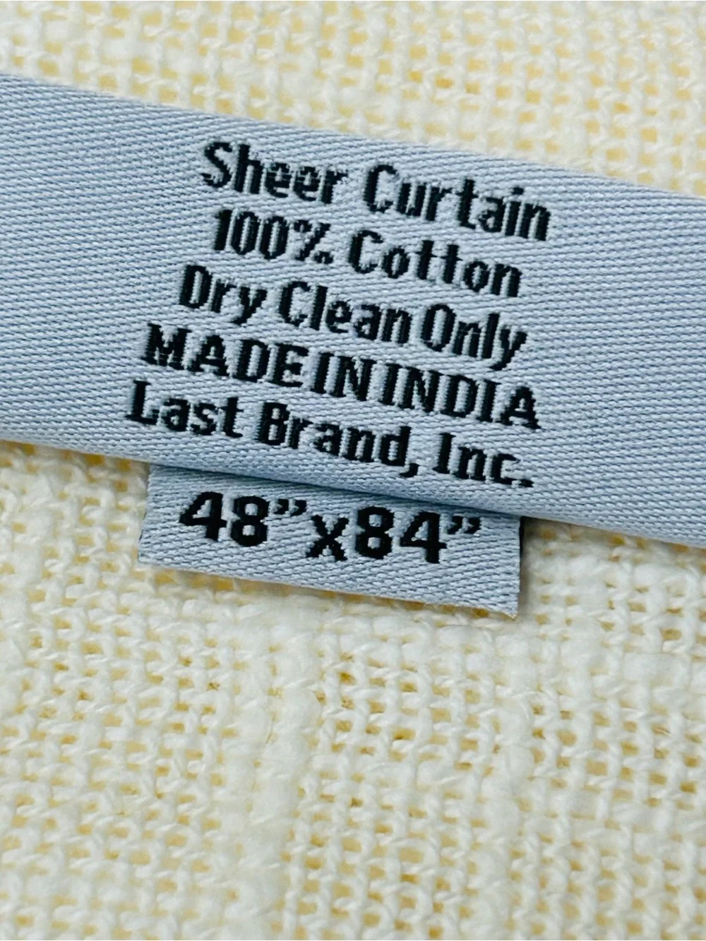 QUINCE Set Of 2 48x84 Cotton Sheer Curtains Ivory 0079